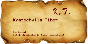 Kratochvila Tibor névjegykártya